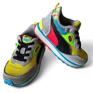 PUMA Rider Future Vintage Charcoal & Paint (Little Kid) Sz- 7c